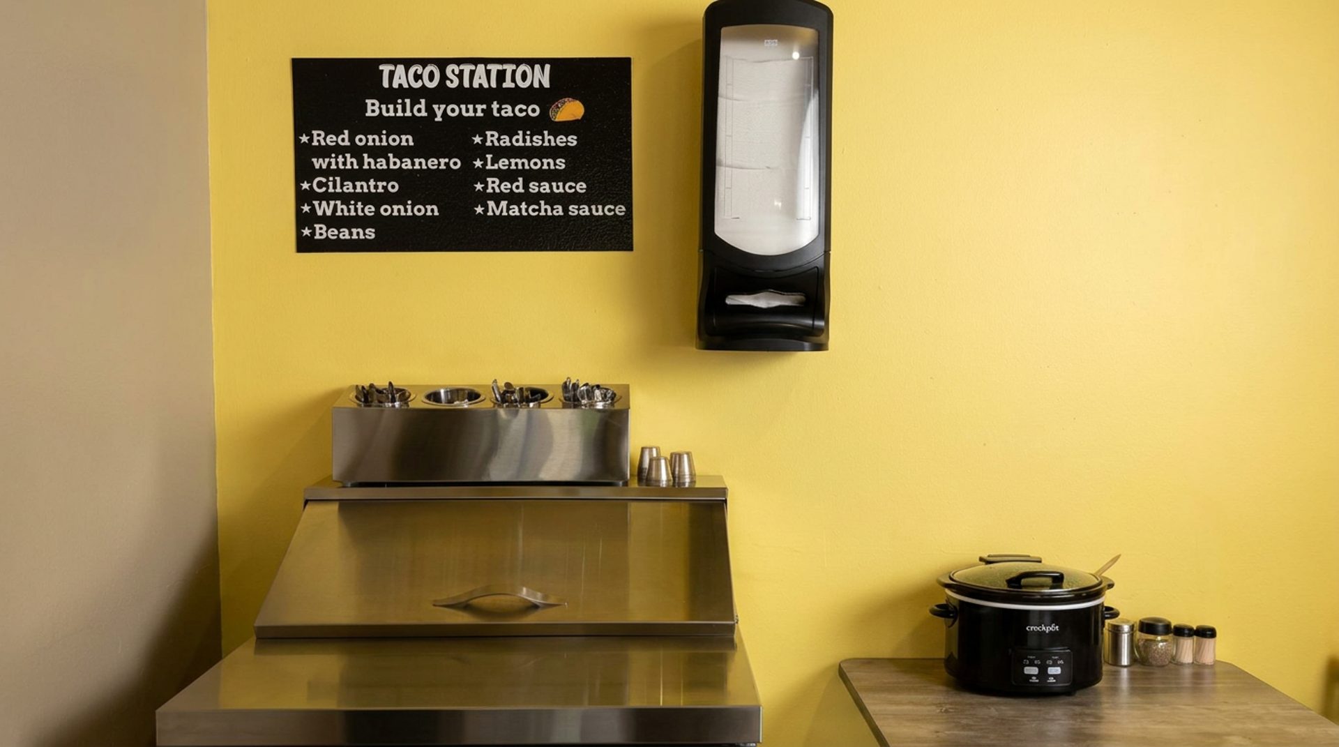 The taco station