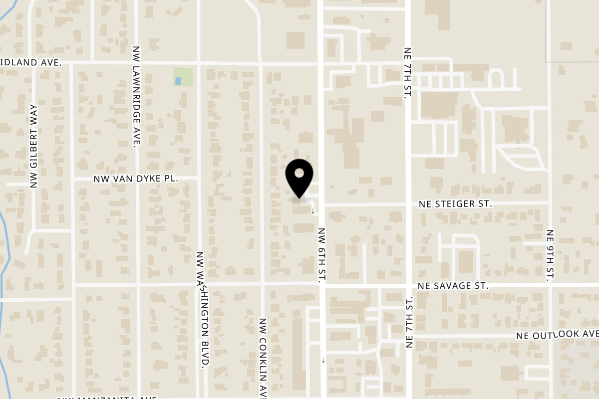 Map showing the location of Tijuana's Birria on 1330 NW 6th St in Grants Pass
